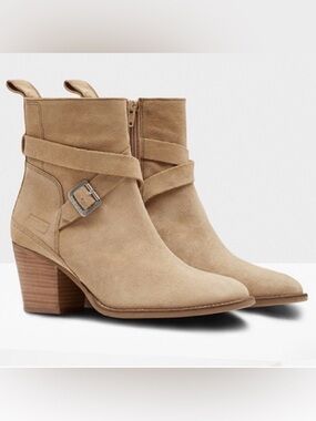 HUNTER Original Refined Suede Western Moto Ankle Boots Size 7